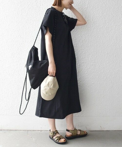 SHIPS / シップス ロング・マキシ丈ワンピース | 《予約》SHIPS any:〈多機能/洗濯機可能〉シェルテック ドロスト ロング ワンピース | 詳細4