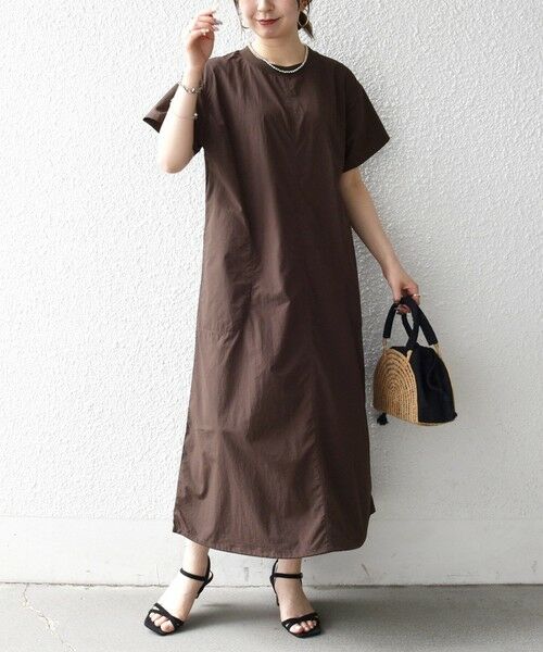 SHIPS / シップス ロング・マキシ丈ワンピース | 《予約》SHIPS any:〈多機能/洗濯機可能〉シェルテック ドロスト ロング ワンピース | 詳細14