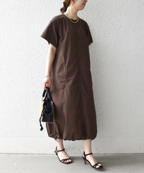 SHIPS / シップス ロング・マキシ丈ワンピース | 《予約》SHIPS any:〈多機能/洗濯機可能〉シェルテック ドロスト ロング ワンピース | 詳細21