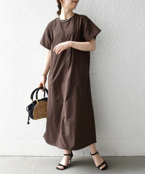 SHIPS / シップス ロング・マキシ丈ワンピース | 《予約》SHIPS any:〈多機能/洗濯機可能〉シェルテック ドロスト ロング ワンピース | 詳細13