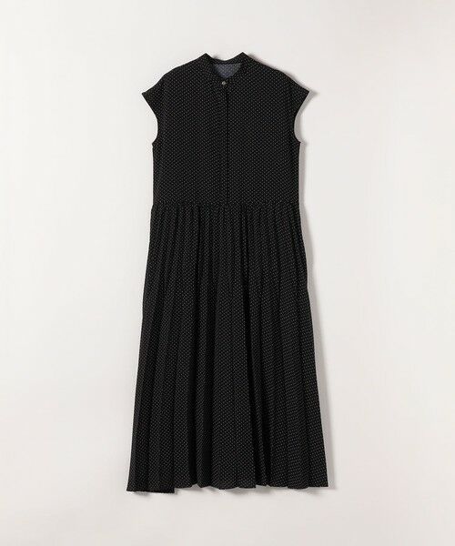 SHIPS / シップス ロング・マキシ丈ワンピース | SHIPS any:〈手洗い可能〉ドット バンドカラー フレンチ プリーツ ロング ワンピース | 詳細6