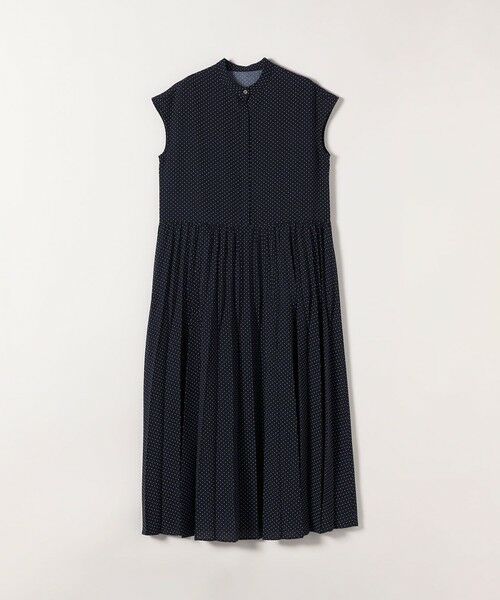 SHIPS / シップス ロング・マキシ丈ワンピース | SHIPS any:〈手洗い可能〉ドット バンドカラー フレンチ プリーツ ロング ワンピース | 詳細27