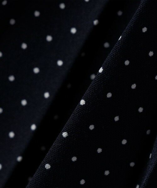 SHIPS / シップス ロング・マキシ丈ワンピース | SHIPS any:〈手洗い可能〉ドット バンドカラー フレンチ プリーツ ロング ワンピース | 詳細28