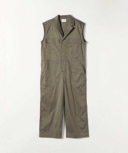 SHIPS / シップス サロペット・オールインワン | Le minor:〈洗濯機可能〉ノースリーブ オールインワン（カーキ）