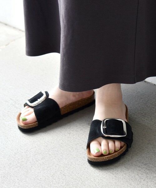 SHIPS / シップス サンダル | 《予約》VINILO: レザー ベルト バックル フリンジ サンダル | 詳細1