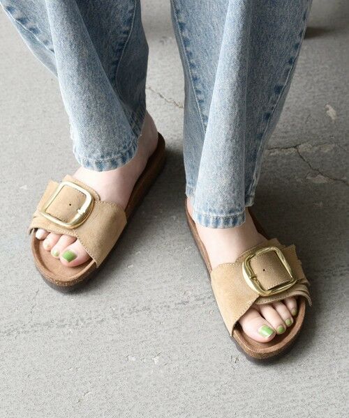 SHIPS / シップス サンダル | 《予約》VINILO: レザー ベルト バックル フリンジ サンダル | 詳細4