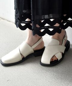 SHIPS / シップス サンダル | 《予約》【SHIPS any別注】ALL BLACK:  バック ストラップ サンダル