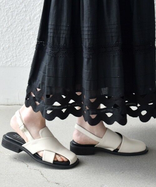 SHIPS / シップス サンダル | 《予約》【SHIPS any別注】ALL BLACK:  バック ストラップ サンダル | 詳細2