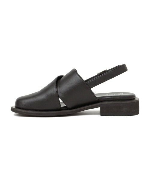 SHIPS / シップス サンダル | 《予約》【SHIPS any別注】ALL BLACK:  バック ストラップ サンダル | 詳細12