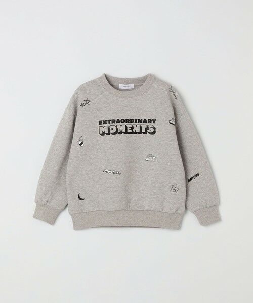 SHIPS / シップス スウェット | SHIPS any:〈洗濯機可能〉ポンチ デザイン クルーネック プルオーバー <KIDS>（グレー）