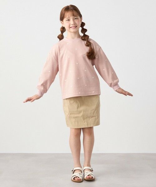 SHIPS / シップス カットソー | SHIPS any:〈洗濯機可能〉ワッフル リボン クルーネック プルオーバー<KIDS> | 詳細8