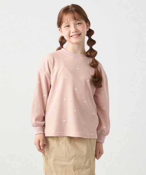 SHIPS / シップス カットソー | SHIPS any:〈洗濯機可能〉ワッフル リボン クルーネック プルオーバー<KIDS> | 詳細10