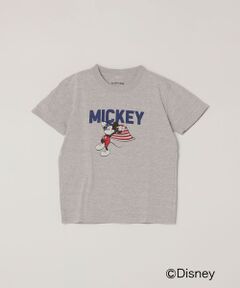 SHIPS / シップス Tシャツ | 【SHIPS any別注】GOOD ROCK SPEED:〈洗濯機可能〉ミッキーマウス / フラッグ プリント Tシャツ<KIDS>◆