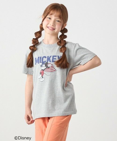 SHIPS / シップス Tシャツ | 【SHIPS any別注】GOOD ROCK SPEED:〈洗濯機可能〉ミッキーマウス / フラッグ プリント Tシャツ<KIDS>◆ | 詳細4
