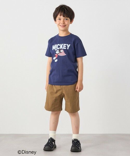 SHIPS / シップス Tシャツ | 【SHIPS any別注】GOOD ROCK SPEED:〈洗濯機可能〉ミッキーマウス / フラッグ プリント Tシャツ<KIDS>◆ | 詳細8