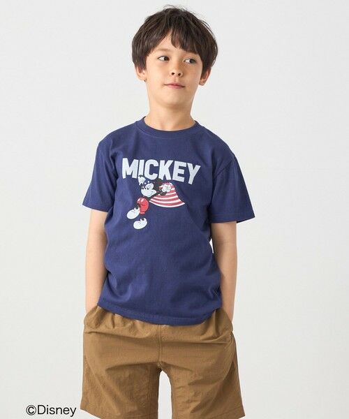 SHIPS / シップス Tシャツ | 【SHIPS any別注】GOOD ROCK SPEED:〈洗濯機可能〉ミッキーマウス / フラッグ プリント Tシャツ<KIDS>◆ | 詳細10