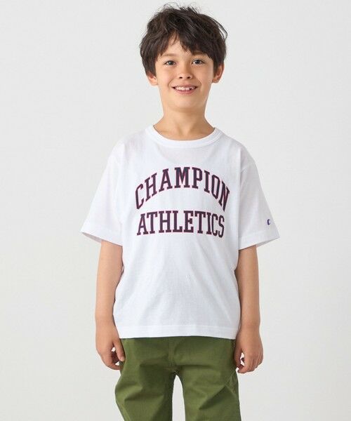 SHIPS / シップス Tシャツ | Champion:〈洗濯機可能〉アスレチック プリント Tシャツ<KIDS> | 詳細3