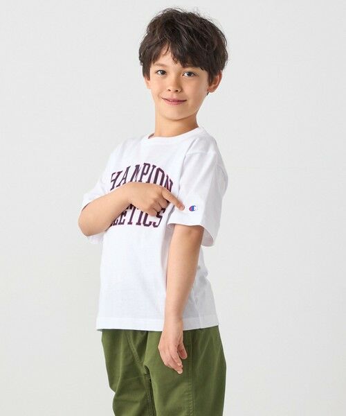 SHIPS / シップス Tシャツ | Champion:〈洗濯機可能〉アスレチック プリント Tシャツ<KIDS> | 詳細4