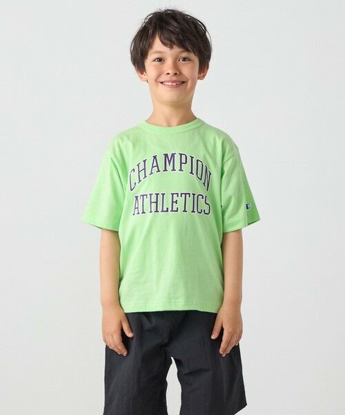 SHIPS / シップス Tシャツ | Champion:〈洗濯機可能〉アスレチック プリント Tシャツ<KIDS> | 詳細10