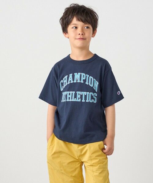 SHIPS / シップス Tシャツ | Champion:〈洗濯機可能〉アスレチック プリント Tシャツ<KIDS> | 詳細23