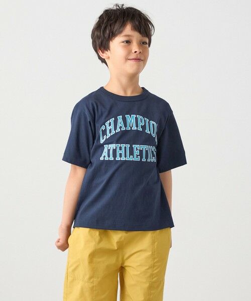 SHIPS / シップス Tシャツ | Champion:〈洗濯機可能〉アスレチック プリント Tシャツ<KIDS> | 詳細25