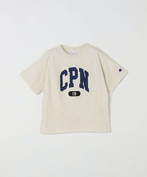 SHIPS / シップス Tシャツ | Champion:〈洗濯機可能〉CPN プリント Tシャツ<KIDS>(ナチュラル)