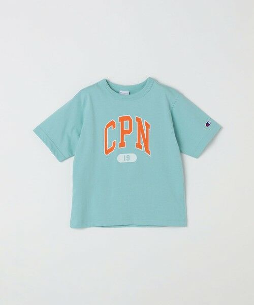 SHIPS / シップス Tシャツ | Champion:〈洗濯機可能〉CPN プリント Tシャツ<KIDS>(ライトブルー)