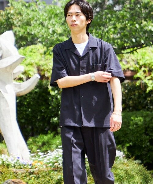 SHIPS / シップス シャツ・ブラウス | SHIPS:〈セットアップ対応/ 撥水〉Comfy Line DRYAIR ショートスリーブ シャツ（ネイビー）