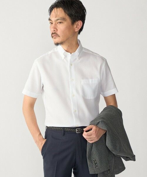SHIPS / シップス シャツ・ブラウス | SHIPS:〈接触冷感〉ICE COTTON ワッフル ボタンダウン 半袖 シャツ | 詳細1