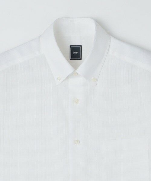 SHIPS / シップス シャツ・ブラウス | SHIPS:〈接触冷感〉ICE COTTON ワッフル ボタンダウン 半袖 シャツ | 詳細7