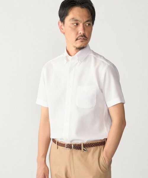 SHIPS / シップス シャツ・ブラウス | SHIPS:〈接触冷感〉ICE COTTON ワッフル ボタンダウン 半袖 シャツ | 詳細12