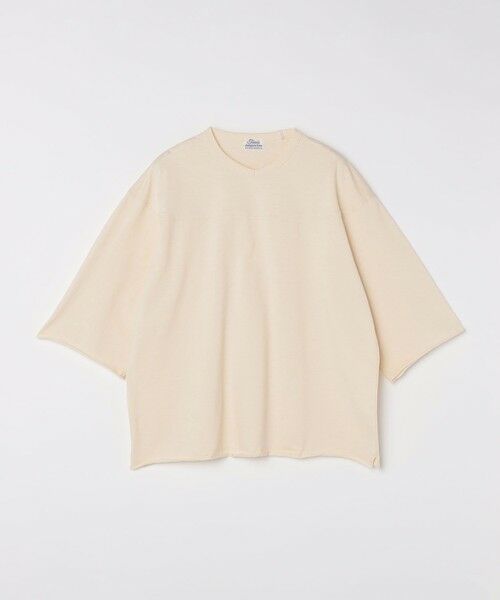 SHIPS / シップス Tシャツ | tone: HEM FOOTBALL SHIRT（ナチュラル）