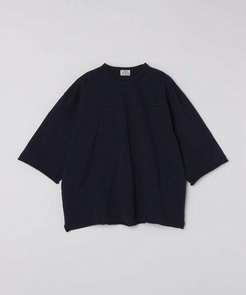 SHIPS / シップス Tシャツ | tone: HEM FOOTBALL SHIRT（ネイビー）