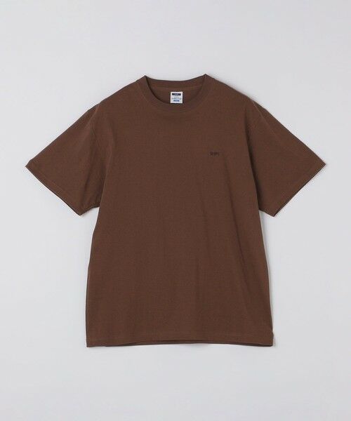 SHIPS / シップス Tシャツ | 【WEB限定】SHIPS: マイクロ SHIPSロゴ Tシャツ(ブラウン)