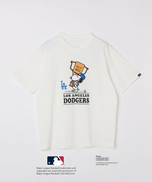 SHIPS / シップス Tシャツ | SHIPS: PEANUTS×MLB プリント Tシャツ 26SS（ホワイト）