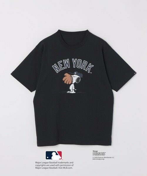 SHIPS / シップス Tシャツ | SHIPS: PEANUTS×MLB プリント Tシャツ 26SS（ネイビー）