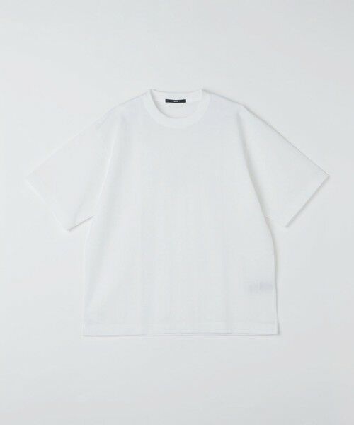 SHIPS / シップス Tシャツ | SHIPS:〈接触冷感〉リネン ライク ジャカード ショートスリーブ Tシャツ（オフホワイト）