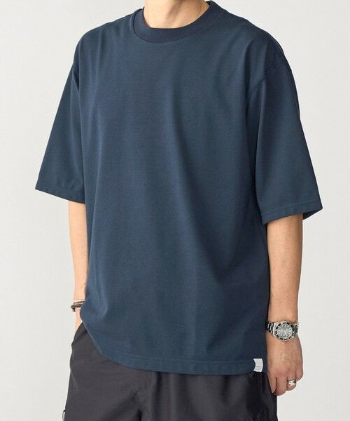 SHIPS / シップス Tシャツ | THYRAD: COOLMAX(R) クルーネック Tシャツ（ネイビー）