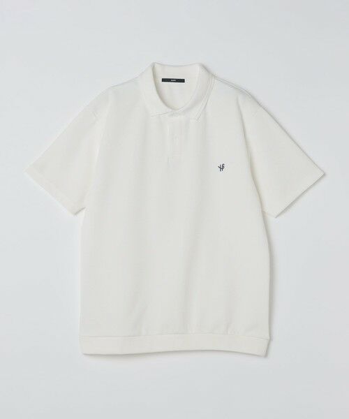 SHIPS / シップス ポロシャツ | 【WEB限定】SHIPS:〈抗菌・防臭〉ワンポイントロゴ バーズアイ 半袖 ポロシャツ（ホワイト）