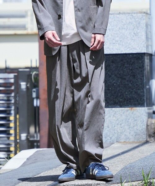 SHIPS / シップス その他パンツ | SHIPS:〈セットアップ対応/ 撥水〉Comfy Line DRYAIR ピンタック イージー パンツ（グレー）