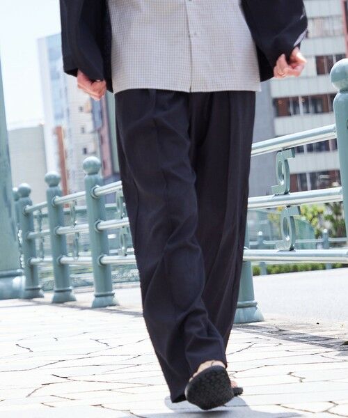 SHIPS / シップス その他パンツ | SHIPS:〈セットアップ対応/ 撥水〉Comfy Line DRYAIR ピンタック イージー パンツ（ネイビー）