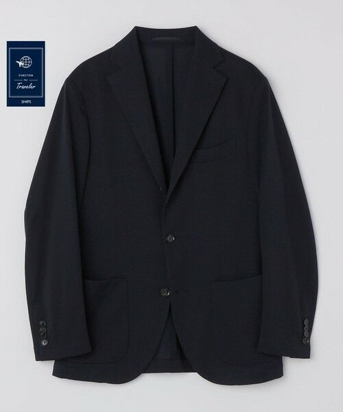 SHIPS / シップス テーラードジャケット | SHIPS:〈FUNCTION〉MADE IN JAPAN ジャージー ライト バスケット ジャケット（ネイビー）
