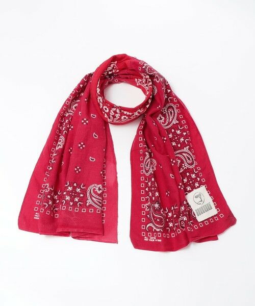 SHIPS / シップス マフラー・ショール・スヌード・ストール | ILL180°: VINTAGE BANDANA STOLE（レッド）