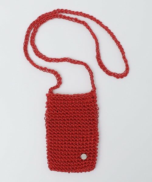 SHIPS / シップス リュック・バックパック | AMOMENTO: MINI HAND LEATHER NET BAG（レッド）