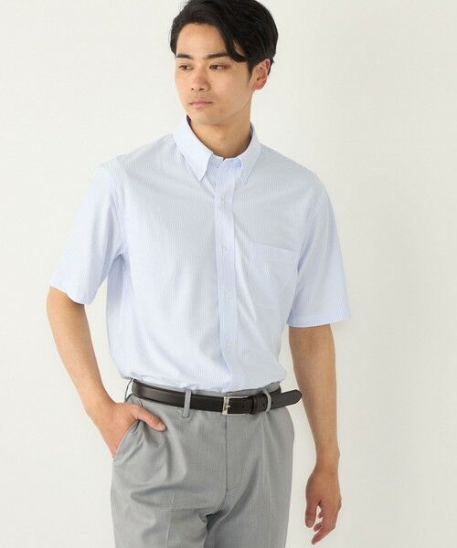SHIPS / シップス シャツ・ブラウス | SHIPS Colors:〈吸水速乾・接触冷感〉SMART TECH(R) ノーアイロン 半袖シャツ（ライトブルー）
