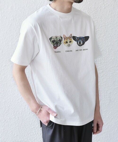 SHIPS / シップス Tシャツ | さかがみ家×SHIPS:コラボ プリント Tシャツ◇（ライトホワイト）