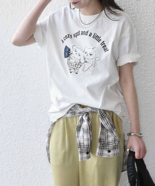 SHIPS / シップス Tシャツ | さかがみ家×SHIPS:コラボ プリント Tシャツ◇（ホワイト）