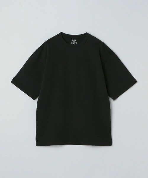 SHIPS / シップス Tシャツ | SHIPS Colors:〈抗菌防臭・接触冷感・吸水速乾〉シルケット ビッグ Tシャツ（ブラック）