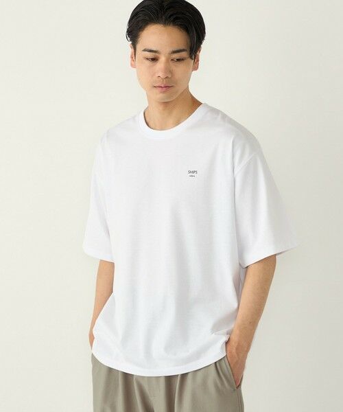 SHIPS / シップス Tシャツ | 【WEB限定】SHIPS Colors:〈汗染み防止〉タイニーロゴ Tシャツ(オフホワイト)