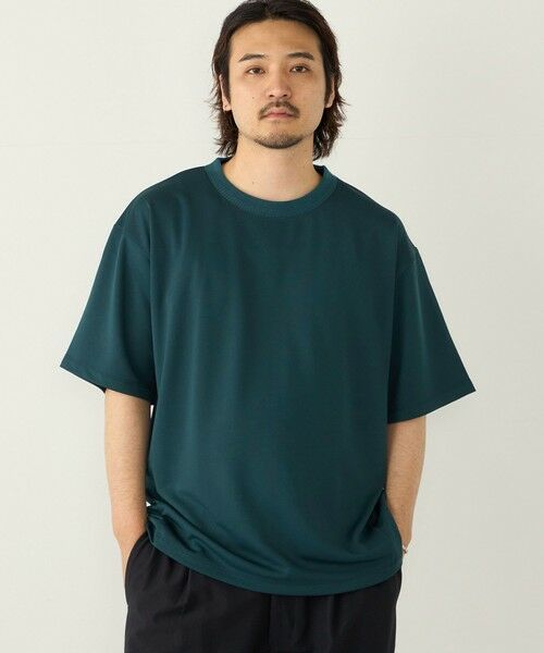 SHIPS / シップス Tシャツ | 《予約》【WEB限定】SHIPS Colors:Wフェイス ニット襟 Tシャツ◆(ブルー)